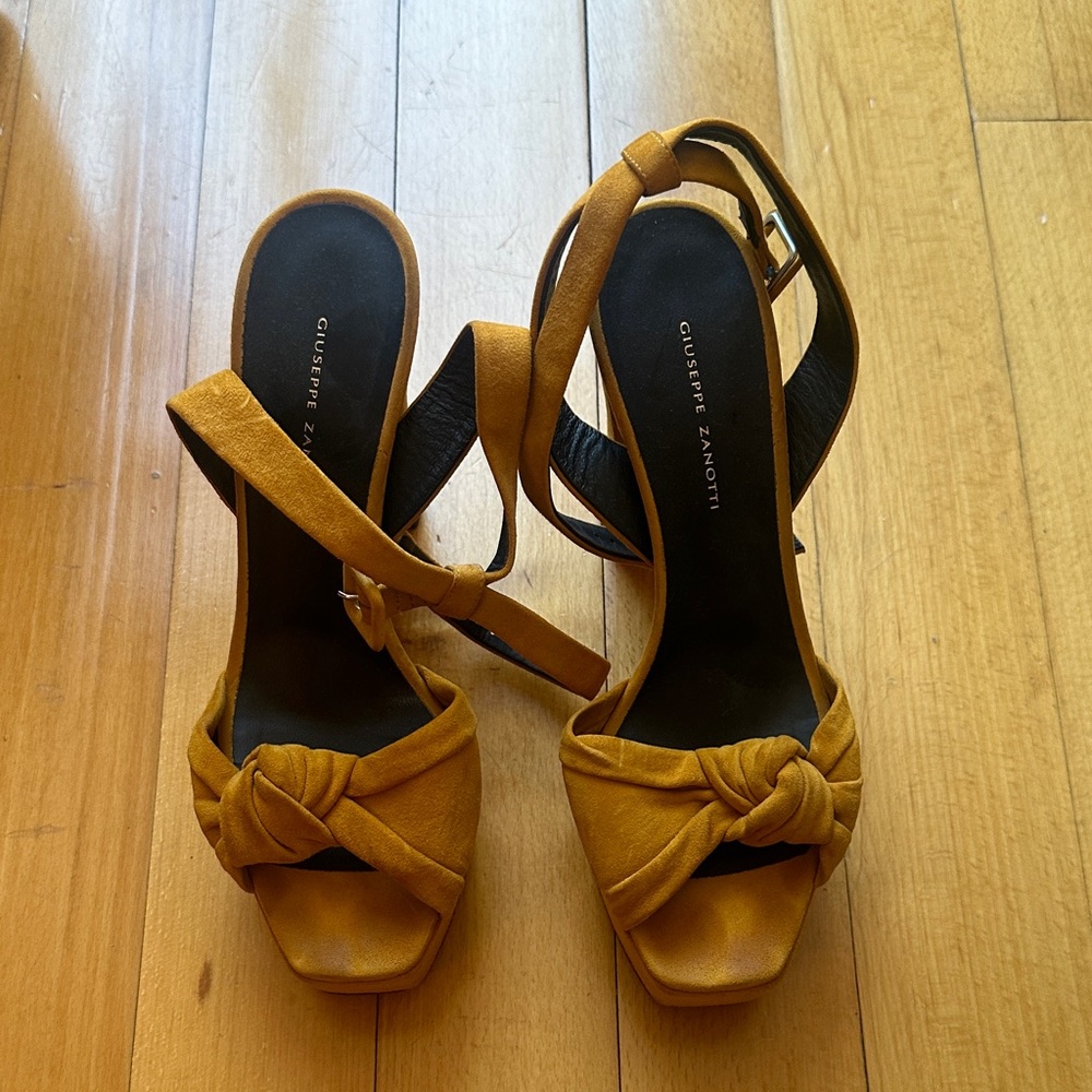 Giuseppe Zanotti Mustard Heeled Sandals